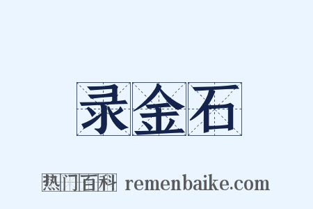 录金石是什么意思的图片